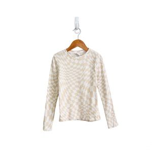 Zara Kids Ribbed Checkered Top